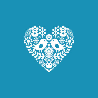 Heart Birds – Mini Mesh Stencil