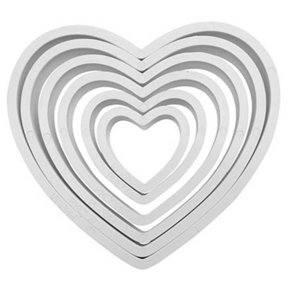 PME Classic Shapes Cutters - Heart Set Of 6