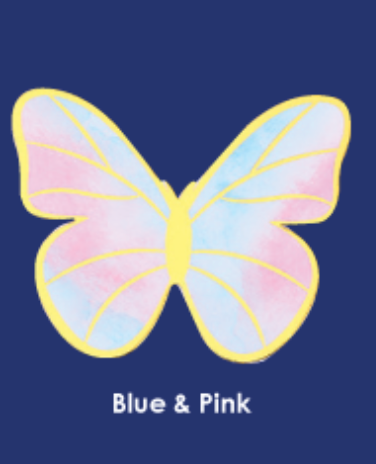 Cotton Candy Butterflies - Blue & Pink 22pcs