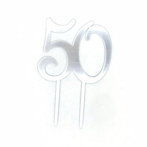 Silver HP Topper - Number 50
