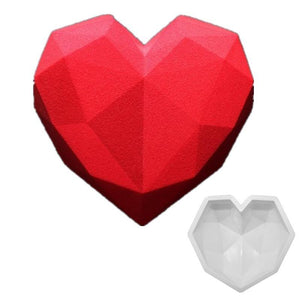 Geode Heart Silicone Mould Large