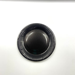 Black 9" Round Paper Plates 10pcs