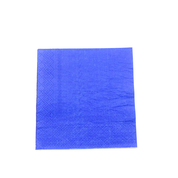 Blue Plain Colour Serviettes 20's
