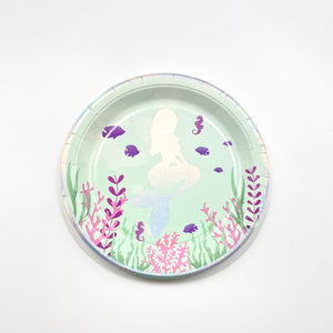 Mermaid 9" Paper Plate 10pcs