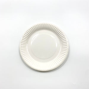 White 9" Round Paper Plates 10pcs