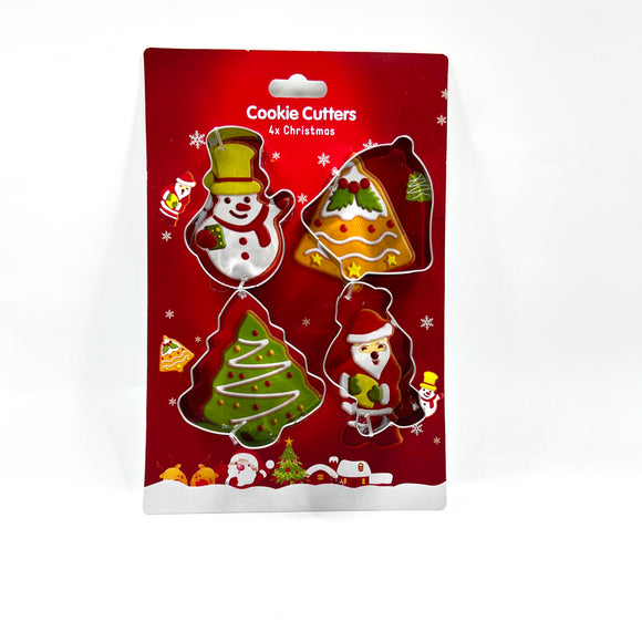 Cookie Cutter Christmas 4 pcs Assorted