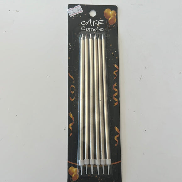 Gold Metallic XLong Birthday Candles 18cm