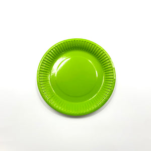 Green 9" Round Paper Plates 10pcs