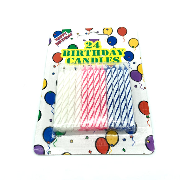 Multicolour Birthday Candles 24's