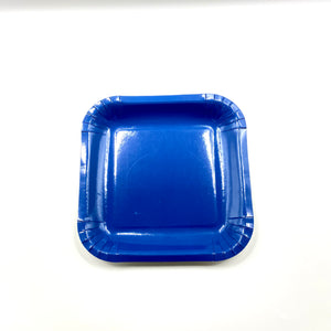 Blue square paper clearance plates