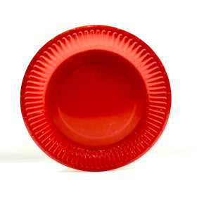 Red 9" Round Paper Plates 10pcs