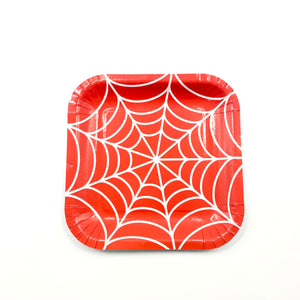 Square Plates 10pcs SpiderMan 9"/22.86cm