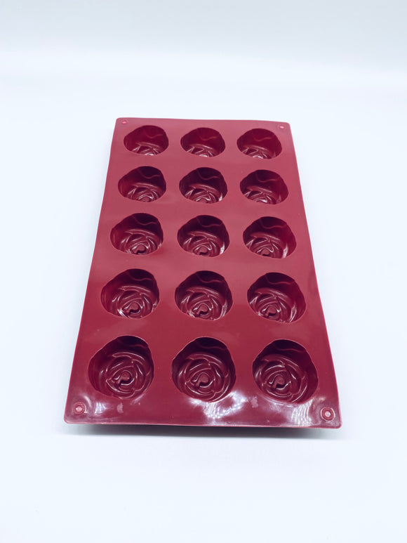 Rose Silicone 15 Cavity Mould