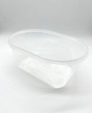Plastic Ice-Cream Tub With Lid 1litre Rectangle Tamper Proof