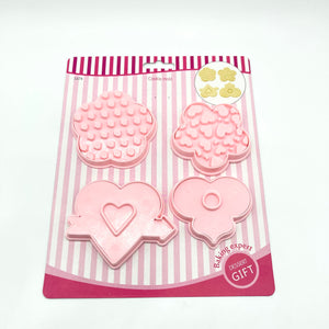 Heart Cookie Cutter and Embosser 4pcs