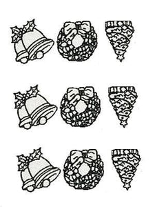 Barco Choc Mould - Christmas: wreath, bells, xmas trees (C18)