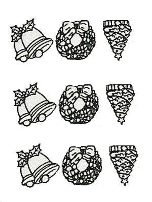 Barco Choc Mould - Christmas: wreath, bells, xmas trees (C18)