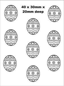 Barco Choc Mould - Decorated Half Egg (EE63)