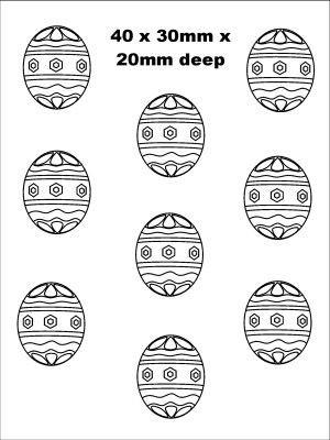 Barco Choc Mould - Decorated Half Egg (EE63)